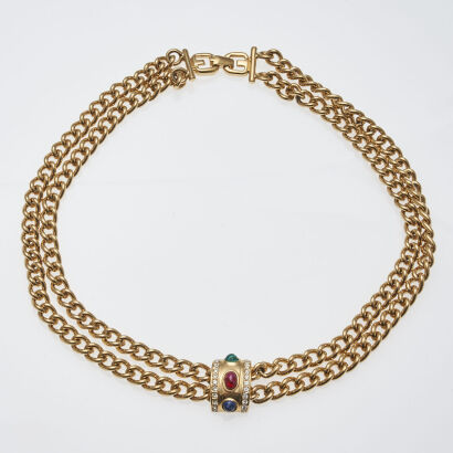 Givenchy Cabochon Rhinestone Necklace