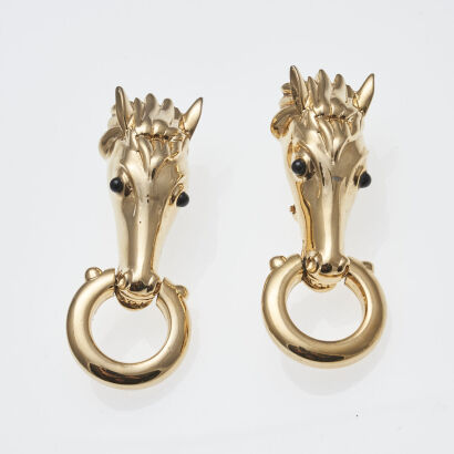 Nina Ricci Horse Door Knocker Earrings