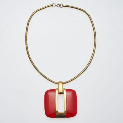 Lanvin Red Stone Necklace