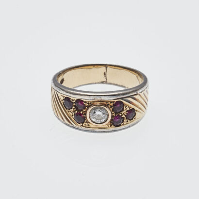 9ct Ruby and Diamond Ring