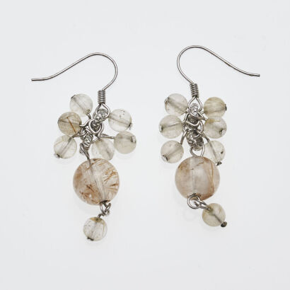 Rutilated Quartz Earrings