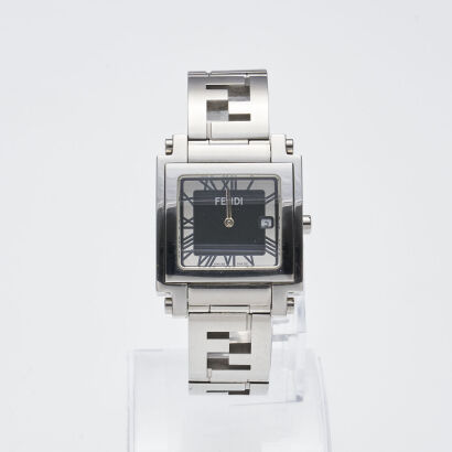 Fendi Stainless Steel Quadro Wristwatch