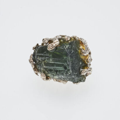 Zora Bell Boyd 'Seaweed' Rough Tourmaline Ring