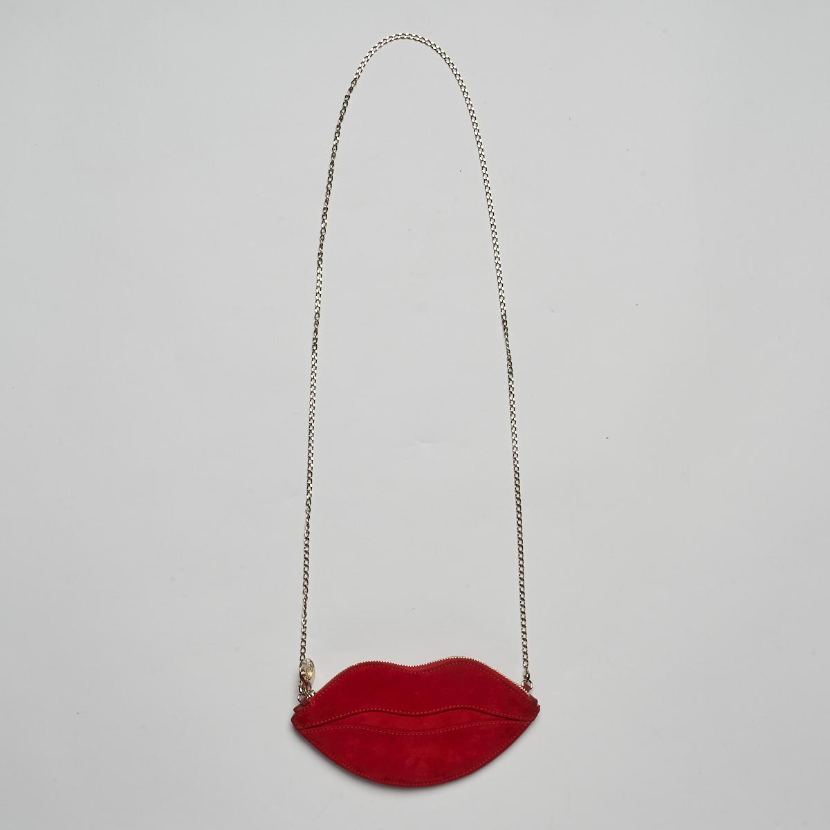 Women Leather Lips-shaped Evening Clutch Purses Crossbody Bags Vintage  Banquet Handbag (Red): Handbags: Amazon.com