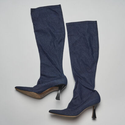 Christian Dior Denim Boots