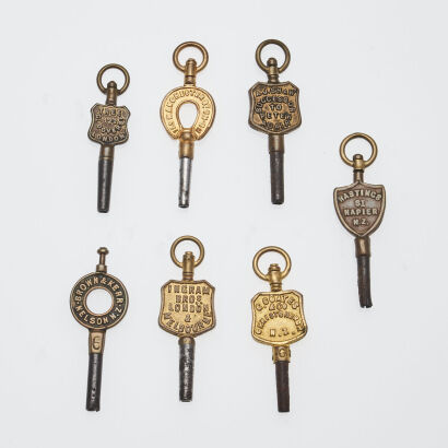 7 Victorian Keys for Pocket Watches