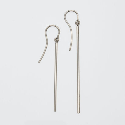 Silver Bar Drop Earrings