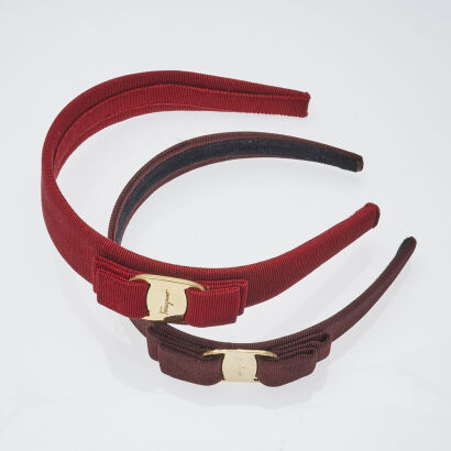 Two Salvatore Ferragamo Vara Ribbon Headbands