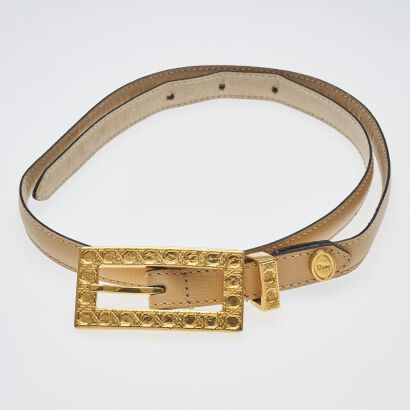 Christian Dior Beige Leather Belt