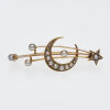 15ct Edwardian Crescent Moon Brooch