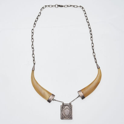Silver and Horn Necklace