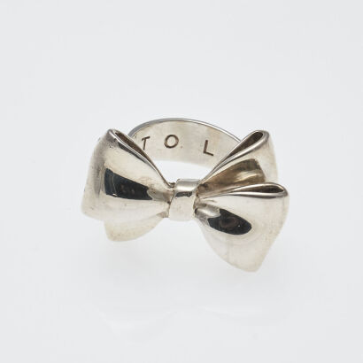 Stolen Girlfriends Club Silver Double Bow Ring
