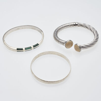 Collection of Three Silver Bangles