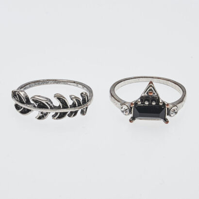 Two Silver Tone Rings