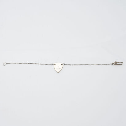 Gucci Silver Heart Bracelet