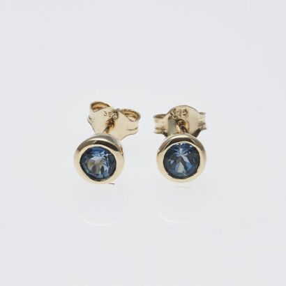 9ct London Blue Topaz Stud Earrings