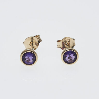 9ct Amethyst Stud Earrings