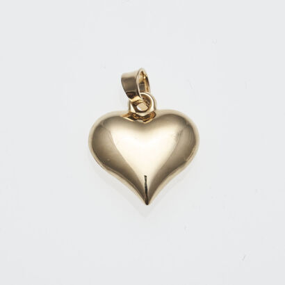 9ct Puffed Heart Pendant
