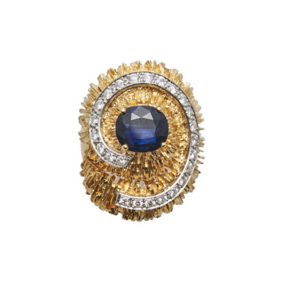 18ct Sapphire and Diamond Ring