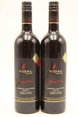 (2) 2009 Vidal Estate Legacy Cabernet Sauvignon - Merlot, Gimblett Gravels