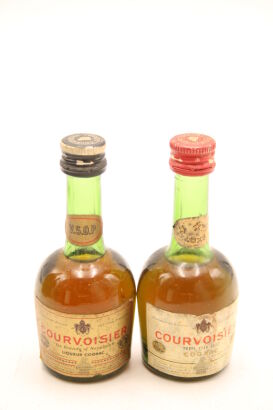 (1) Mixed Selection of 2 Courvoisier Cognac Miniatures, circa 1960s, sold as One Lot