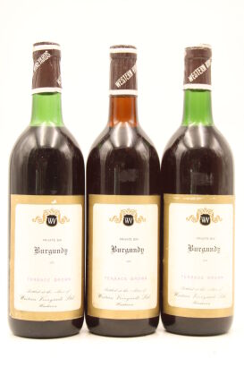 (3) 1975 Western Vineyards Burgundy, Henderson (UMS)