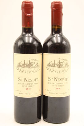 (2) 2010 St Nesbit Cabernet Merlot Petit Verdot, Auckland