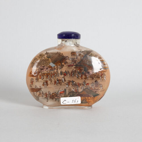 A Chinese Peking Glass Insided-painted 'Figural' Snuff Bottle