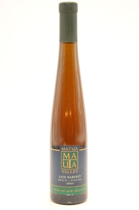 (1) 2003 Matua Valley Late Harvest Muscat Riesling, Gisborne, 375ml