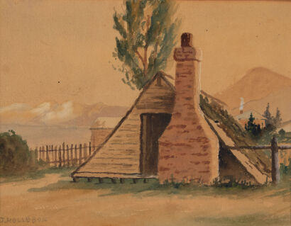 JESSE HOLLOBON An Early Colonist V Hut at Lyttelton