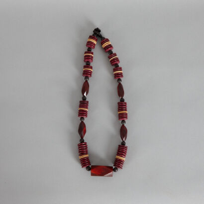 A Chinese Horn Carved Necklace