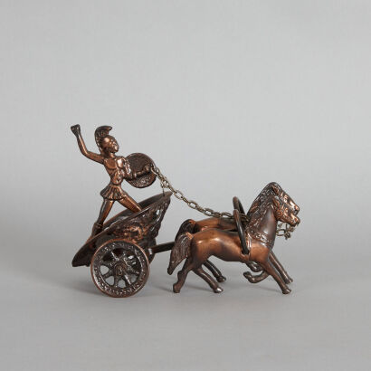 A Brass Chariot and Character Ornament