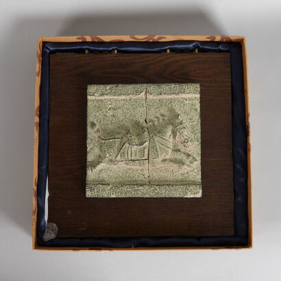 A Chinese Framed Stone Carving
