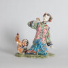 A Chinese Foshan Ceramic Chinese Lady Statue