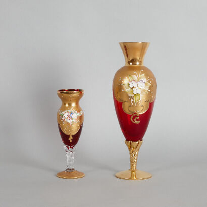 Two Italian Gilt Glasses