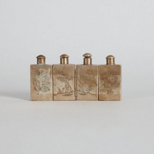 Four Chinese Cupronickel Connected Caddys