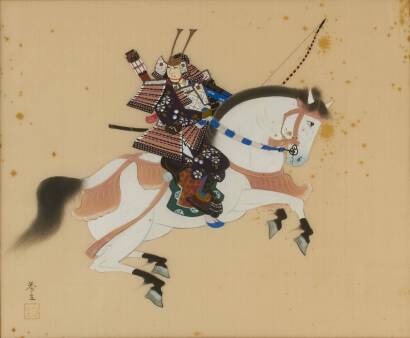 A Framed Japanese Taisho Period Painting