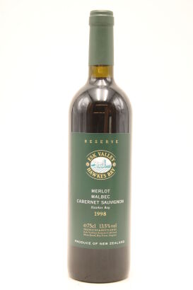 (1) 1998 Esk Valley Reserve Merlot Malbec Cabernet, Hawkes Bay