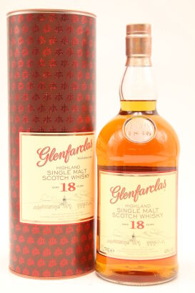 (1) Glenfarclas 18 YO Single Malt Scotch Whisky, 43% ABV, 1000ml