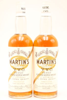 (2) Martin's Original V.V.O Blended Scotch, From an Original Wooden Case stamped 1953