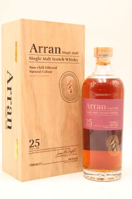 (1) Arran 25 Year Old Sing Malt Scotch Whisky, 46% ABV, 700ml