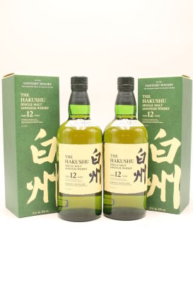 (2) The Hakushu 12 Year Old Single Malt Japanese Whisky, 43% ABV, 700ml (GB)