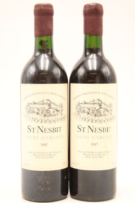 (2) 1987 St Nesbit Cabernet Merlot Petit Verdot, Auckland