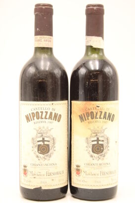 (2) 1987 Marchesi Frescobaldi Castello di Nipozzano 'Nipozzano', Chianti Rufina Riserva DOCG (US) (BSL)