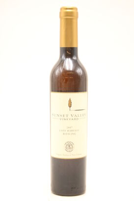 (1) 2007 Sunset Valley Vineyard Late Harvest Riesling, New Zealand