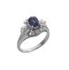 Platinum Sapphire and Diamond Dress Ring - 2