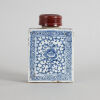 A Chinese Mid Qing Dynasty Blue and White Square Tea Caddy