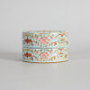 A Chinese Gilt Turquoise-ground Famille Rose 'Floral' Lidded Circular Box
