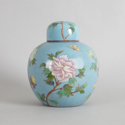 A Chinese Republic Period Famille Rose 'Floral' Lidded Jar