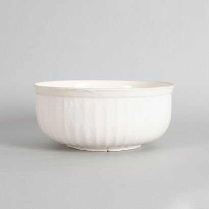 A Chinese Ding White-glazed Incised Petal Bowl